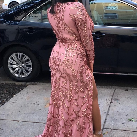 Rose Gold custom made prom dress! - Picture 3 of 3